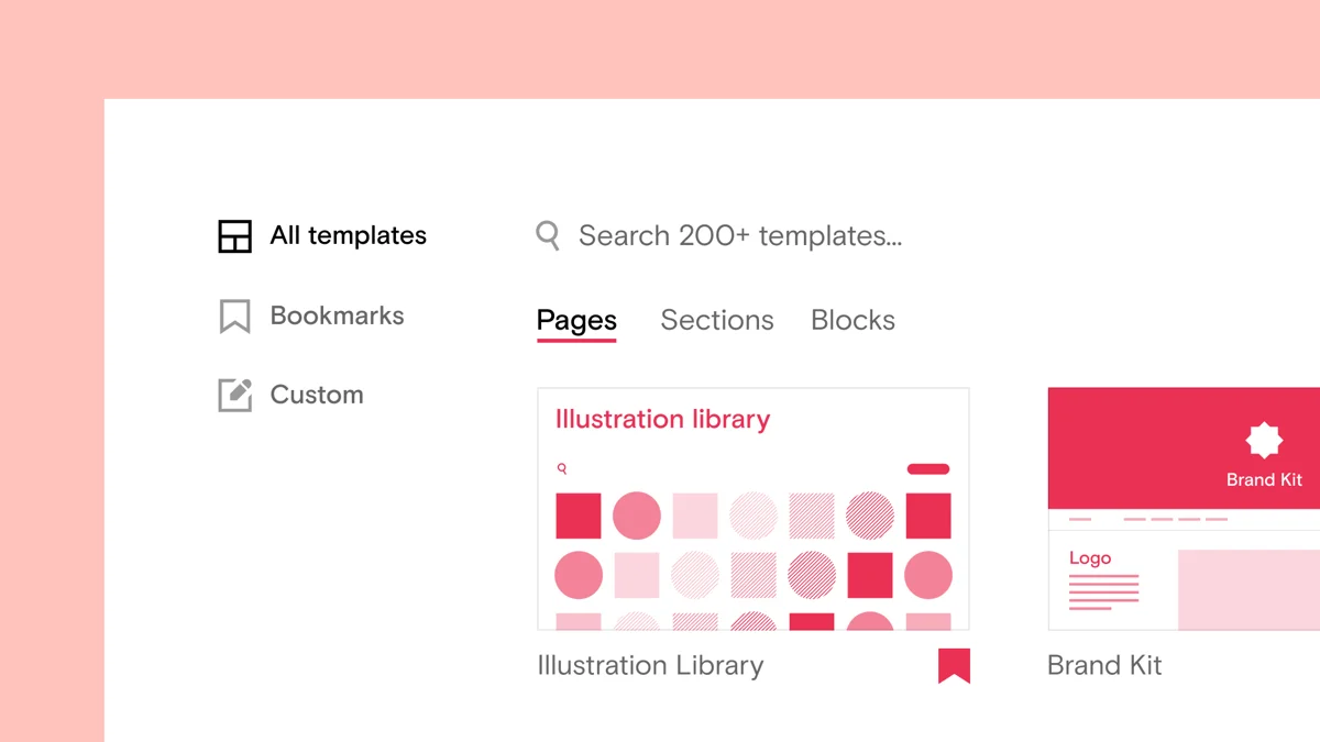 The template manager in Niice, listing every template available to a team.