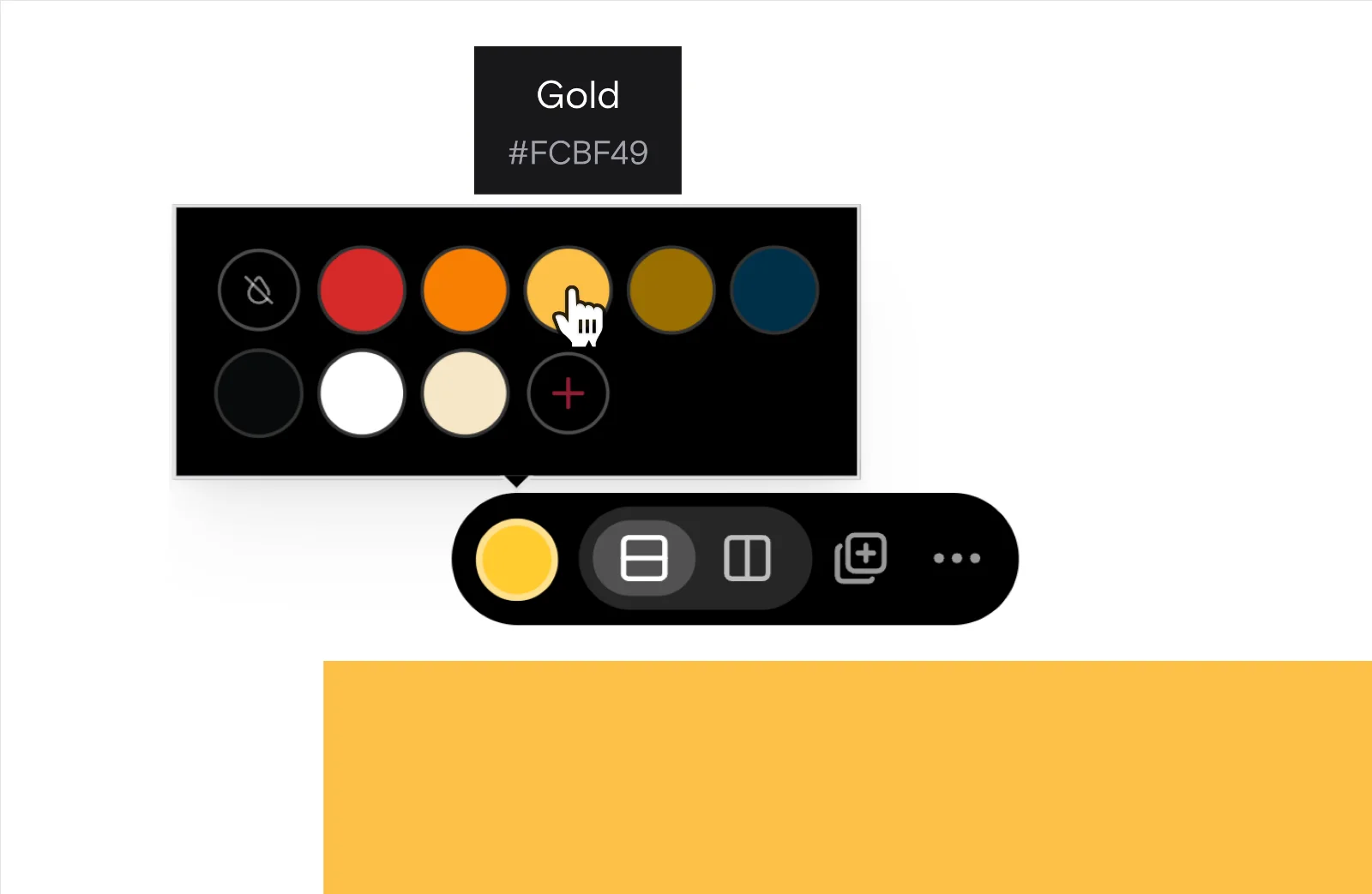 A brand colour palette in Niice, with swatches that can be reused across an entire portal.