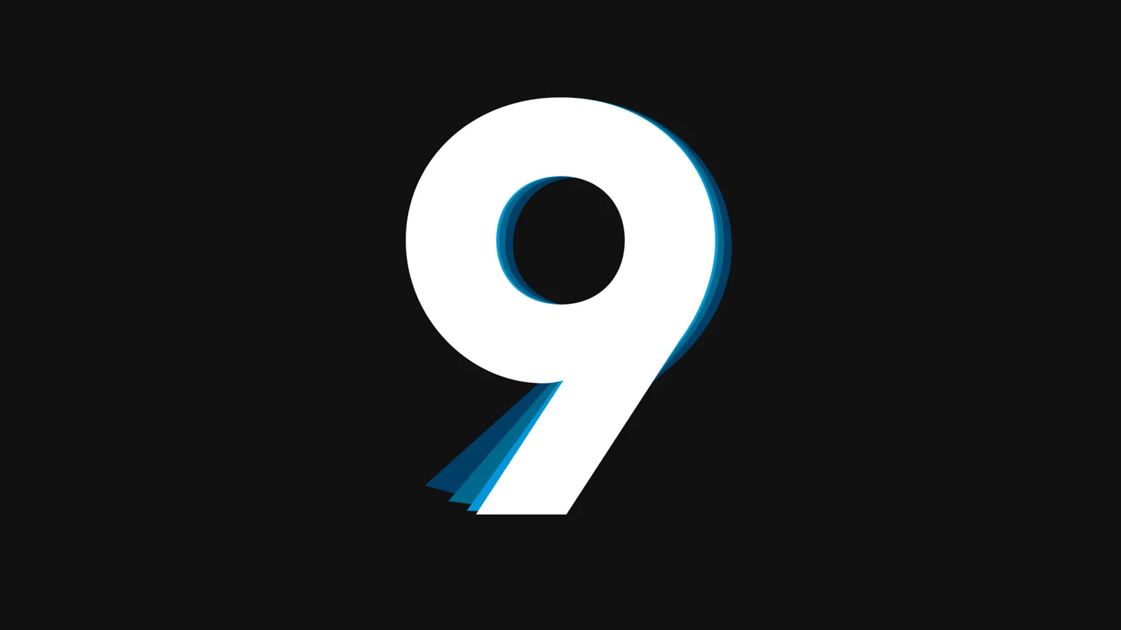 A large numeral nine set in the Niice brand style.