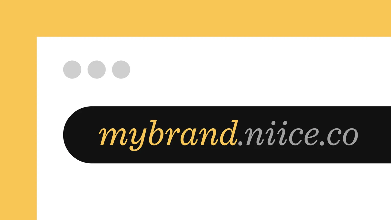 A browser address bar showing a branded Niice hub domain.