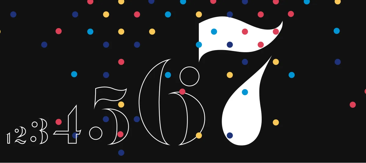 The word “Seven” repeated across a banner.