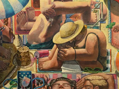 Denizens of a Crowded City Populate Erin Milez’s Dense Paintings — via Colossal