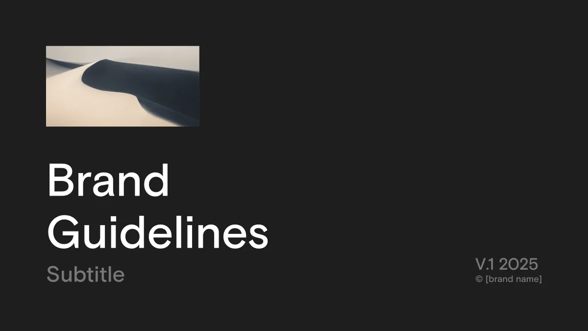 The Brand Guidelines title template