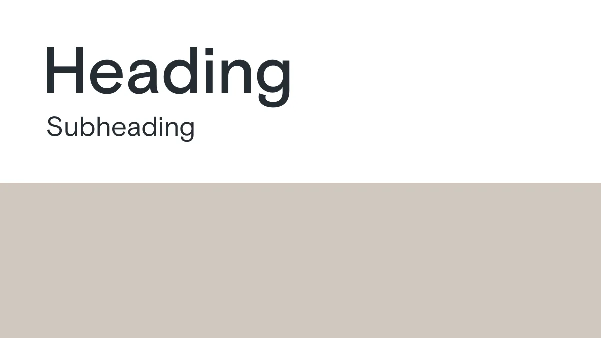 The Simple heading template