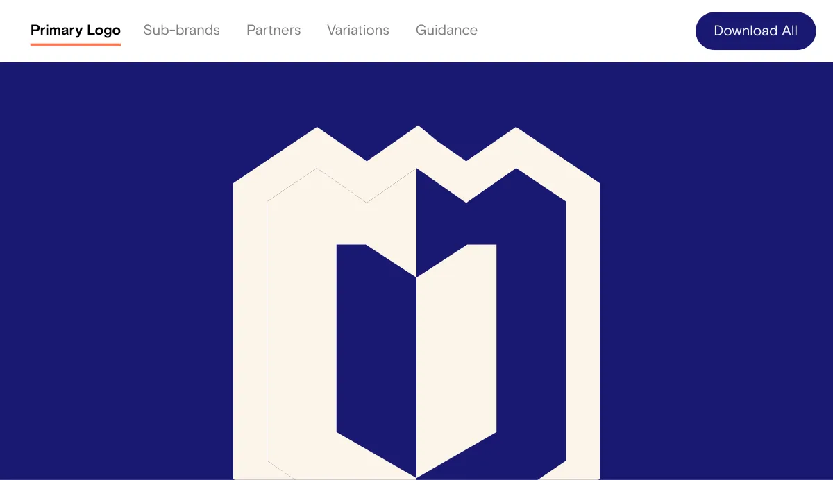 The Navbar with download button template